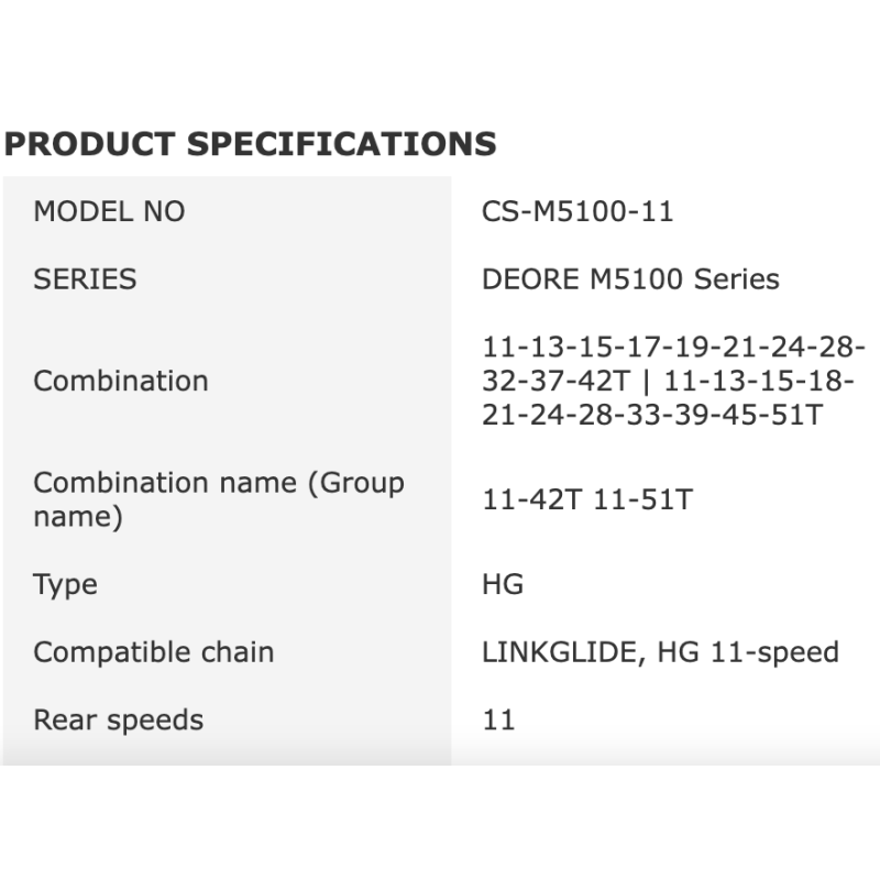 Shimano Deore CS M5100 11-biegowa kaseta 11-51T idealna do rowerów MTB precyzyjna zmiana biegów HYPERGLIDE