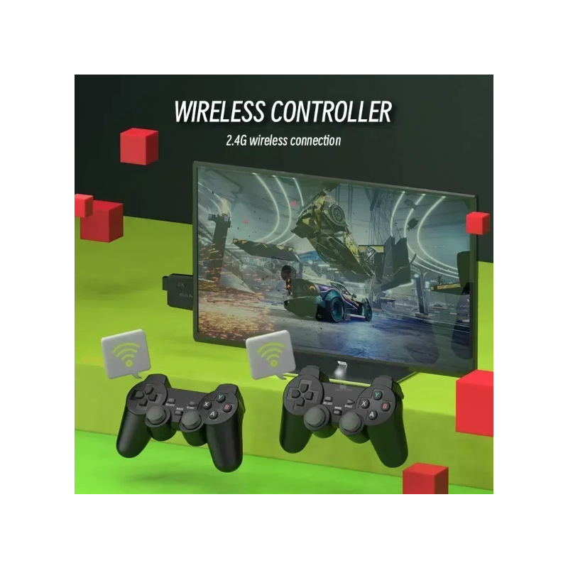 Konsola do gier wideo M8 2.4G podwójny kontroler szeroka biblioteka 4K retro gry 10000 gier model 64G 위uve