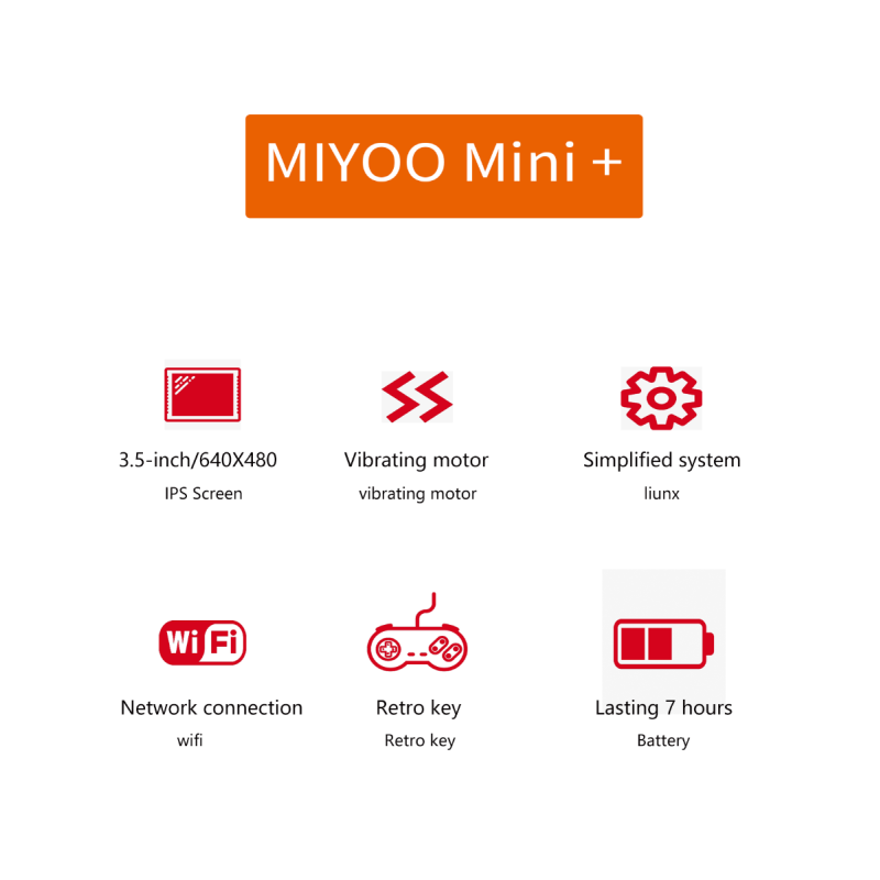 MIYOO Mini Plus kompaktowa przenośna konsola retro z ekranem IPS 3,5