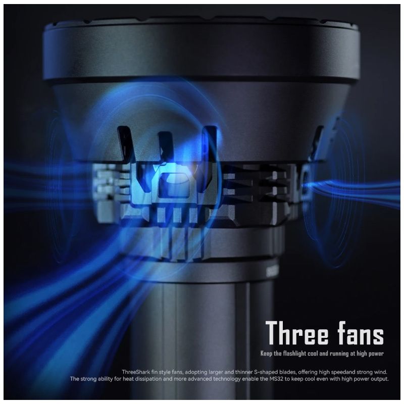 Latarka LED IMALENT MS32 200000 lumenów jasna latarka zasięg wiązki 1618m oświetlenie zewnętrzne solidna konstrukcja