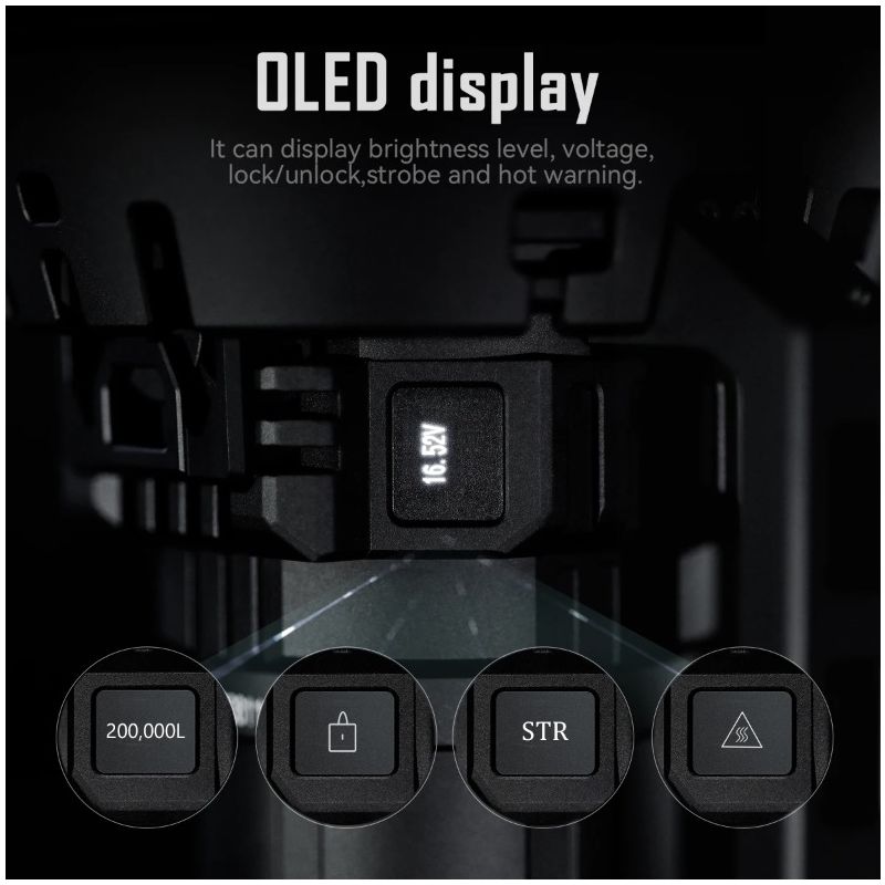 Latarka LED IMALENT MS32 200000 lumenów jasna latarka zasięg wiązki 1618m oświetlenie zewnętrzne solidna konstrukcja