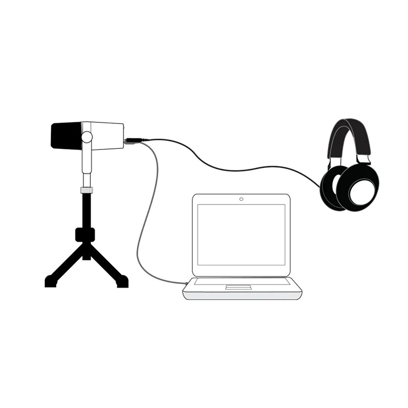 Mikrofon MV7 Profesjonalny Dynamiczny do Podcastów Smartfona Komputera Wysoka Jakość Dźwięku Nagrywanie