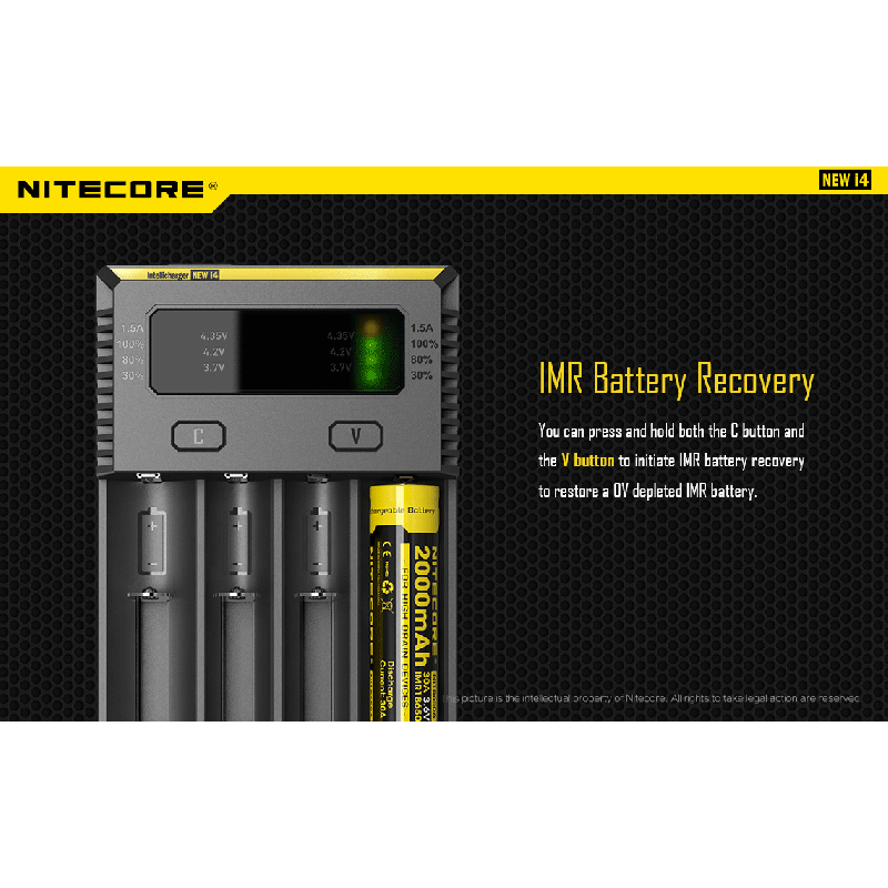 Nitecore New I4 ładowarka Li-ion inteligentna kompatybilność NiMH wydajne ładowanie długowieczność bezpieczeństwo