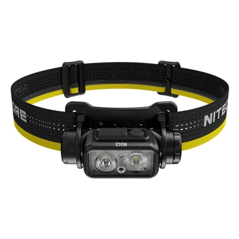 NITECORE NU43 latarka czołowa 1400 lumenów na kemping światło białe i czerwone długi czas działania baterii