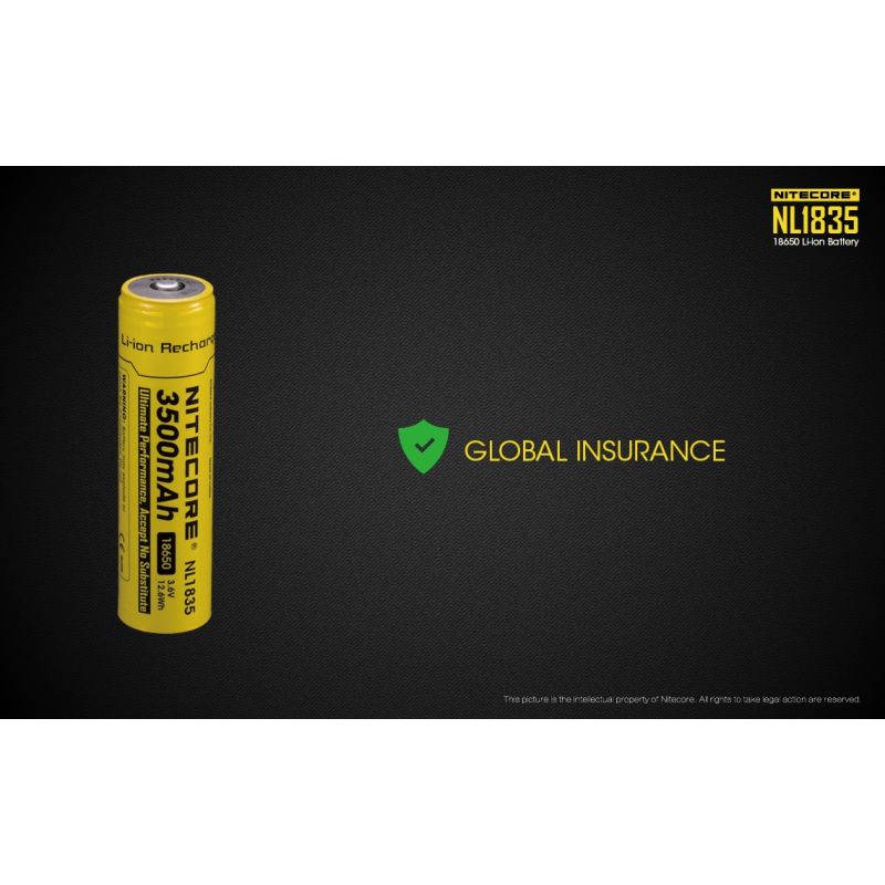 Nitecore 18650 NL1835 3500mAh 3.6V bateria wielokrotnego ładowania o wysokiej pojemności do urządzeń elektronicznych