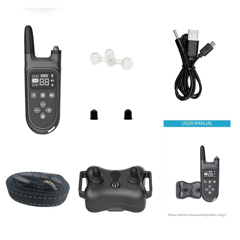 Wodoodporna obroża elektryczna dla psów z regulowanymi wibracjami LCD 800m nowoczesne akcesoria szkoleniowe