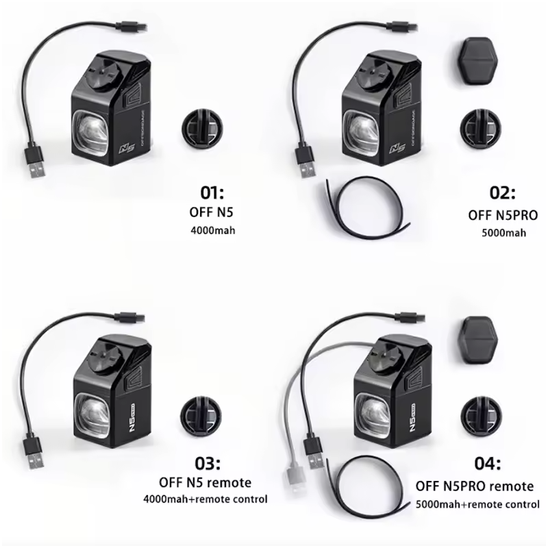 Lampa Rowerowa Przednia OFF-N5 1000lm USB LED Wodoodporna MTB/Szosa Światło Rowerowe Akcesoria Jazda na Rowerze