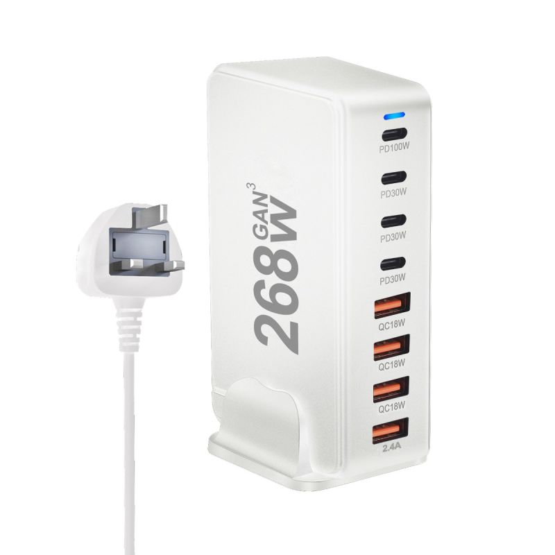 Ładowarka GaN 240W 8-portowa USB typu C PD z Szybkim Ładowaniem 30 Przenośna i Efektywna Ładowarka USB