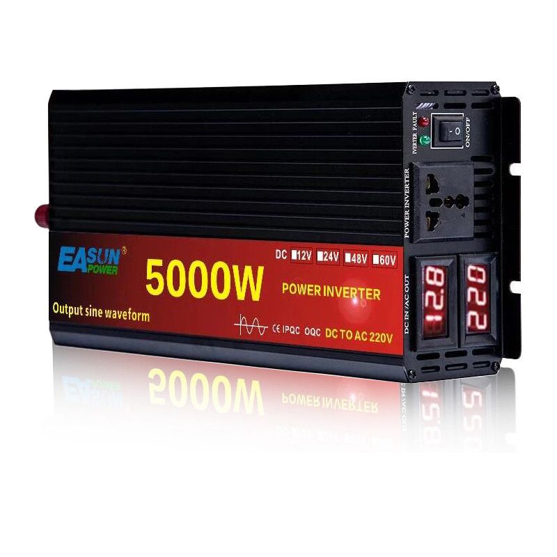 EASUN przetwornica napięcia czysta fala sinusoidalna 2000W-5000W zasilanie 12V/24V-220V ochrona elektroniki