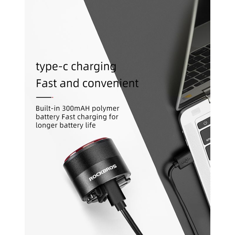 ROCKBROS Q3 tylne światło rowerowe z czujnikiem hamulca wodoodporność IPX6 idealne na MTB i nocną jazdę