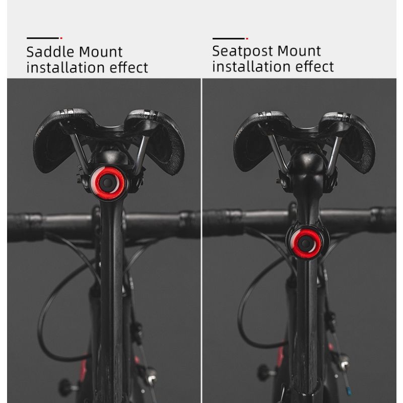 ROCKBROS Q3 tylne światło rowerowe z czujnikiem hamulca wodoodporność IPX6 idealne na MTB i nocną jazdę