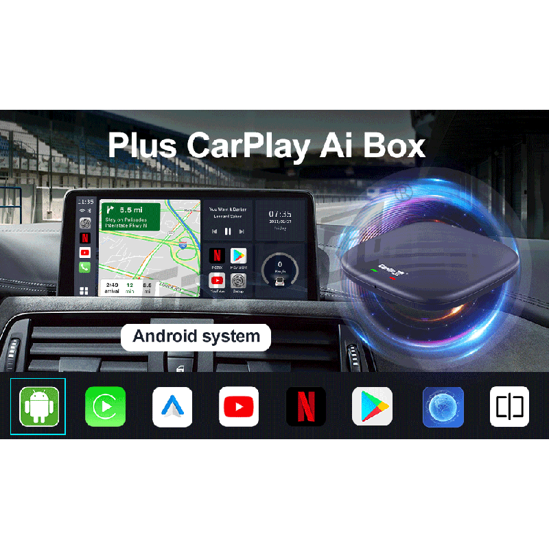 CarlinKit CarPlay Ai Box QCM6125 Android 13 inteligentny dodatek do jazdy fabrycznie z CarPlay Netflix apps
