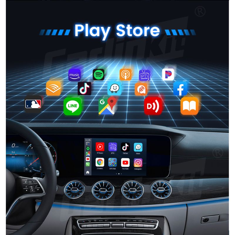 CarlinKit CarPlay Ai Box QCM6125 Android 13 inteligentny dodatek do jazdy fabrycznie z CarPlay Netflix apps
