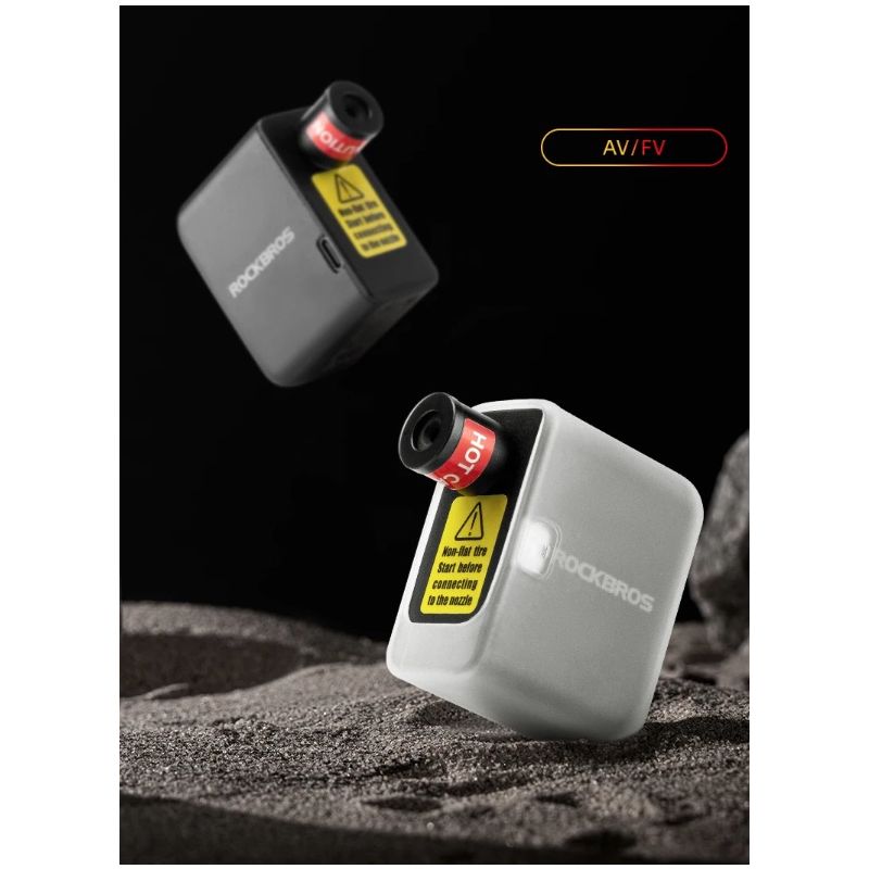 Mini pompka elektryczna ROCKBROS kompaktowy rozmiar wydajność pompki do rowera i opona motocyklowa 100PSI