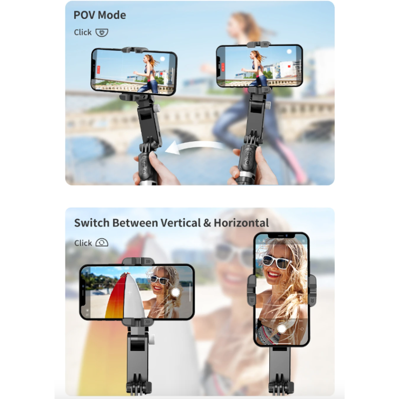 Q18 Selfie Stick Obrót 360 stopni Stabilizator Gimbala Inteligentne Śledzenie Gadżet Fotograficzny