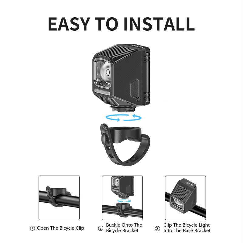 SMILING SHARK EVO1700 Wiszące Przednie Światła Rowerowe LED USB-C Ładowanie Bezpieczeństwo Rowerowe Wodoodporne