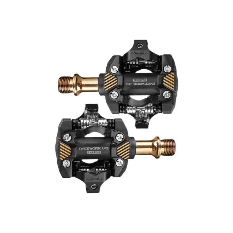 Wytrzymałe pedały RACEWORK MTB SPD rower górski lekkość węgiel komfort i wydajność łożysko akcesoria