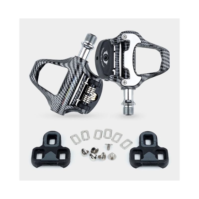 RACEWORK pedał do roweru szosowego ultralekki wzór z włókna węglowego profesjonalne pedały SPD Keo lekkie