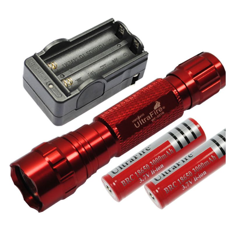 Latarka LED Ultrafire 501B 1300 lumenów 5 trybów Multi Color Select idealna do trekkingu i biwakowania