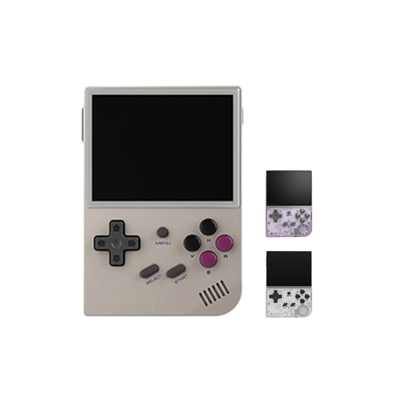 ANBERNIC RG35XX szara przenośna konsola do nostalgicznych gier retro z ekranem IPS i obsługą PSP