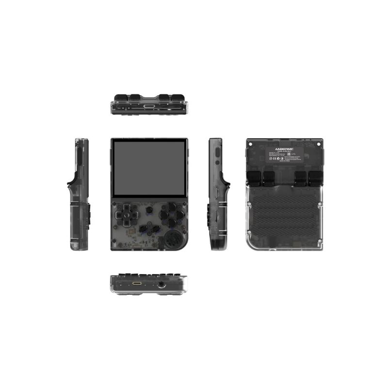 ANBERNIC RG35XX szara przenośna konsola do nostalgicznych gier retro z ekranem IPS i obsługą PSP