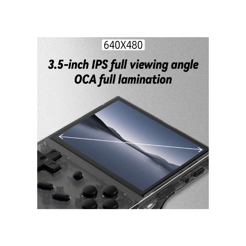 ANBERNIC RG35XX szara przenośna konsola do nostalgicznych gier retro z ekranem IPS i obsługą PSP