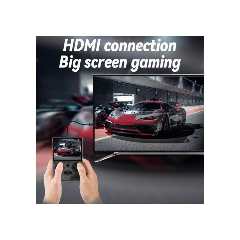 ANBERNIC RG35XX szara przenośna konsola do nostalgicznych gier retro z ekranem IPS i obsługą PSP