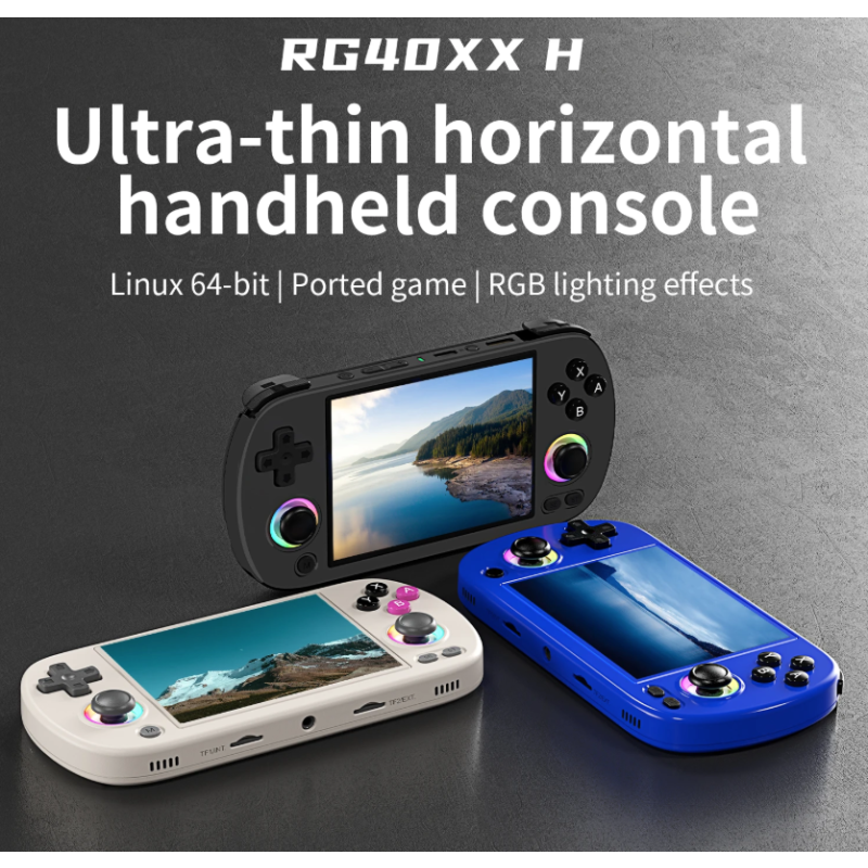 ANBERNIC RG40XX H konsola przenośna Linux, 4.0'' IPS, retro gry, emulacja, gaming