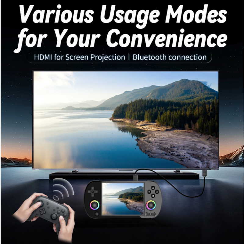 ANBERNIC RG40XX H konsola przenośna Linux, 4.0'' IPS, retro gry, emulacja, gaming