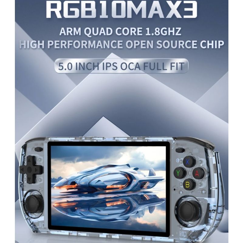 POWKIDDY RGB10 MAX3 Retro Gaming Konsola 5-calowy Ekran IPS RK3566 Procesor Open Source Gaming
