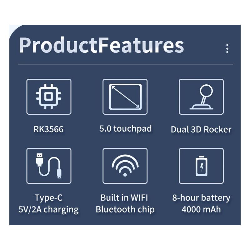 POWKIDDY RGB10 MAX3 Retro Gaming Konsola 5-calowy Ekran IPS RK3566 Procesor Open Source Gaming