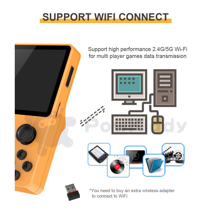 POWKIDDY RGB20S przenośna konsola do gier retro z ekranem 3,5 cala 4:3 IPS idealna dla dzieci i entuzjastów retro