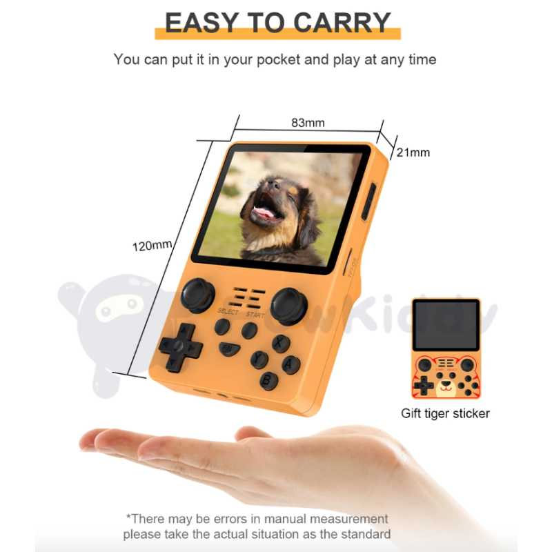 Przenośna Konsola do Gier POWKIDDY RGB20S Retro System 3.5-calowy ekran IPS dla miłośników nostalgicznych gier