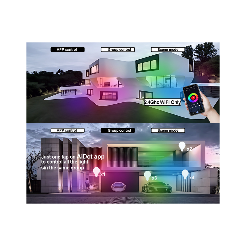 Inteligentna lampa sufitowa 24W Tuya Zigbee z RGBCW sterowanie głosowe Alexa idealna do salonu i nowoczesna dekoracja wnętrz