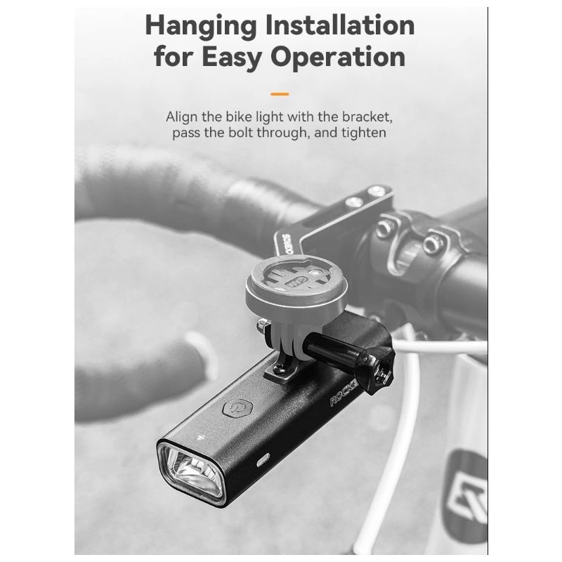 Lampka rowerowa ROCKBROS RHL-1000LUMEN oświetlenie rowerowe 1000 lumenów Type-C ładowanie reflektor LED