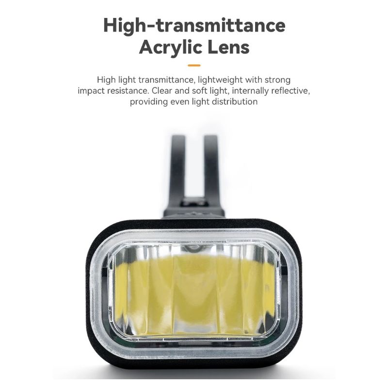 Lampka rowerowa ROCKBROS RHL-1000LUMEN oświetlenie rowerowe 1000 lumenów Type-C ładowanie reflektor LED