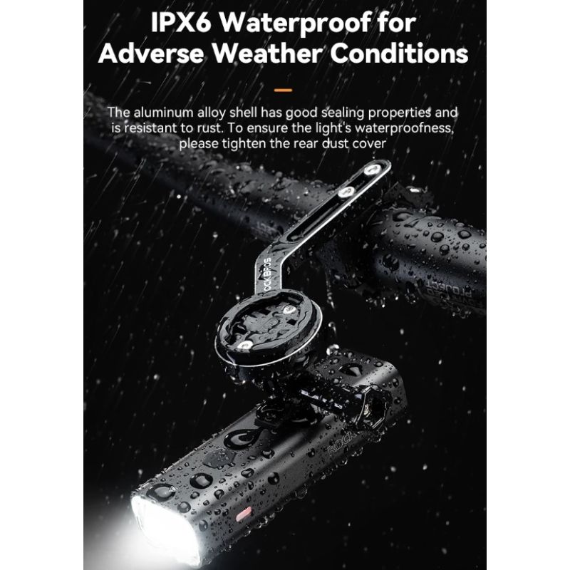 Lampka rowerowa ROCKBROS RHL-1000LUMEN oświetlenie rowerowe 1000 lumenów Type-C ładowanie reflektor LED