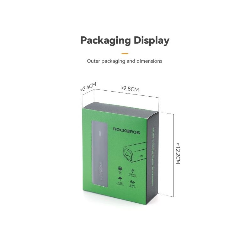 Lampka rowerowa ROCKBROS RHL-1000LUMEN oświetlenie rowerowe 1000 lumenów Type-C ładowanie reflektor LED