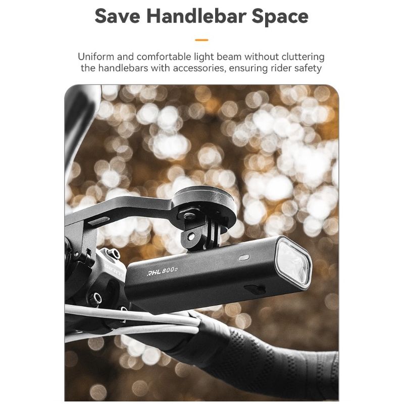 Lampka rowerowa ROCKBROS RHL-1000LUMEN oświetlenie rowerowe 1000 lumenów Type-C ładowanie reflektor LED