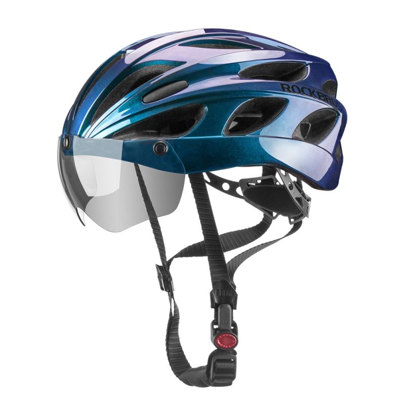 ROCKBROS kask rowerowy ultralekki design oddychający EPS kask szosowy z systemem wentylacji i soczewki
