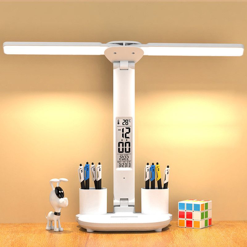 Lampa LED biurkowa z USB i kalendarzem Ochrona oczu i regulowana jasność do domowego biura i nauki