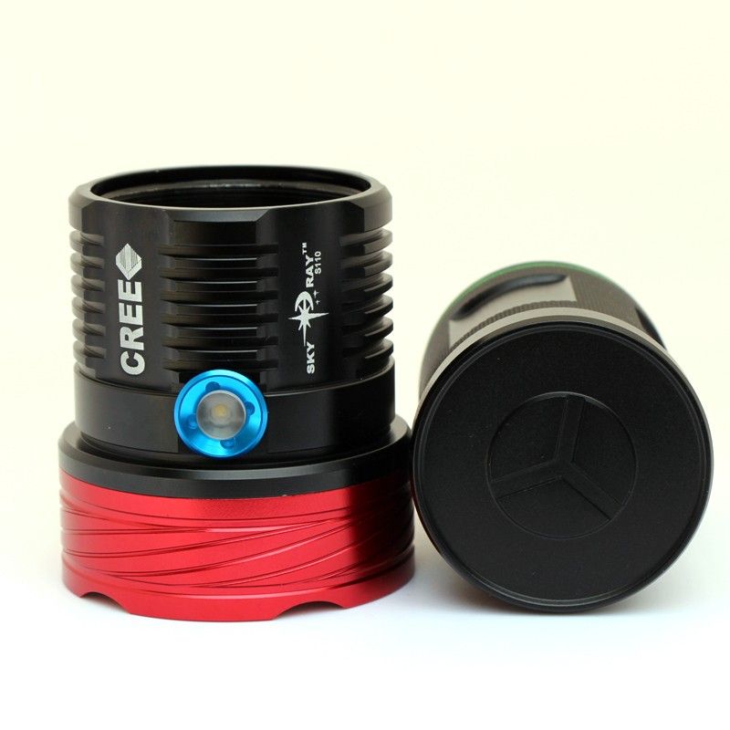 Profesjonalna latarka LED Sky Ray S110 10T6 U2 10000 lumenów wodoodporna outdoor samoobrona 6061T aluminium