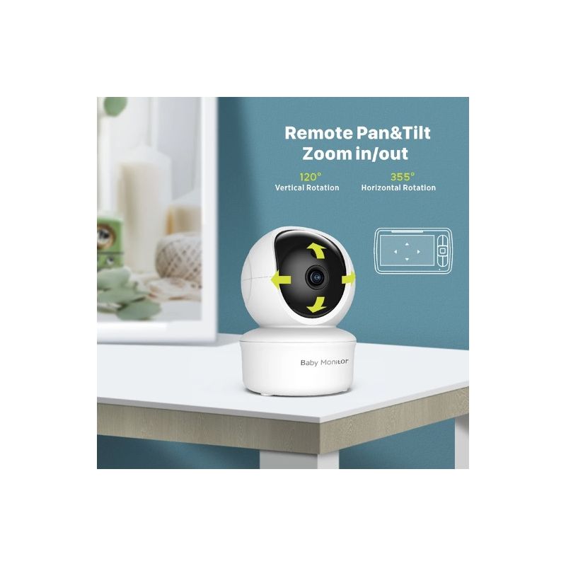 Niania elektroniczna SM650 długotrwała bateria HD 720P dwukierunkowe audio bezpieczeństwo dziecka monitorowanie