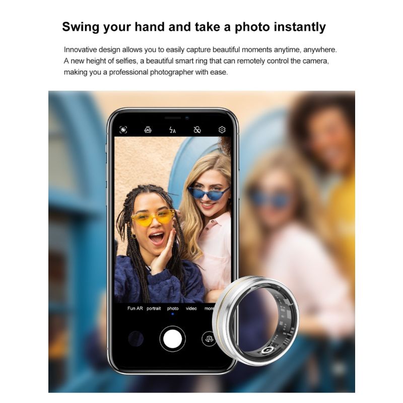 Wielofunkcyjny Inteligentny Pierścień technologia noszona tracker fitness monitorowanie zdrowia i analiza snu