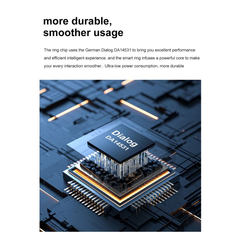 Wielofunkcyjny Inteligentny Pierścień technologia noszona tracker fitness monitorowanie zdrowia i analiza snu