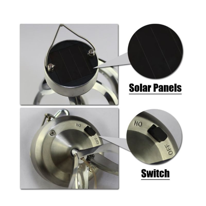 Światła Słoneczne Dekoracje Zewnętrzne na Podwórku Kolorowe Wiszące LED Oświetlenie Ogrodowe Solarne