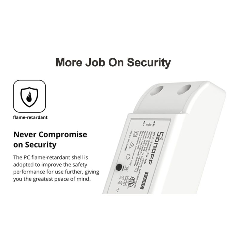 SONOFF Basic R2 moduł przełączający Wi-Fi Alexa Asystent Google DIY włącznik światła aplikacja eWeLink