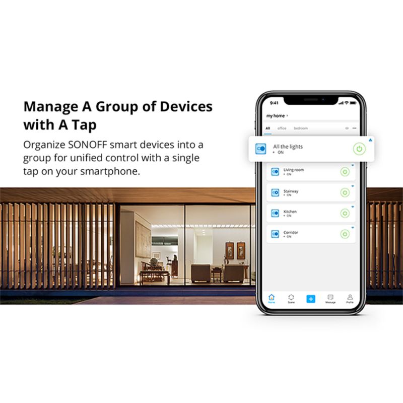 SONOFF Basic R2 moduł przełączający Wi-Fi Alexa Asystent Google DIY włącznik światła aplikacja eWeLink