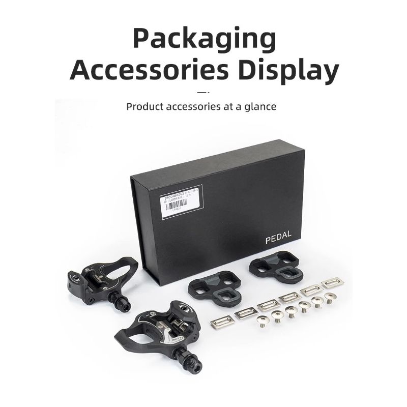 ROCKBROS SPD-SL Ultralekkie Pedały Rowerowe z Chromowo-Molibdenową Osią i Uszczelnionymi Łożyskami