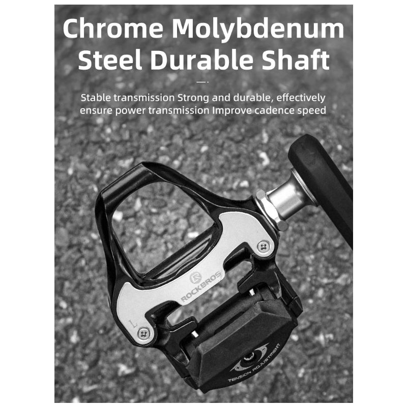 ROCKBROS SPD-SL Ultralekkie Pedały Rowerowe z Chromowo-Molibdenową Osią i Uszczelnionymi Łożyskami